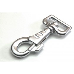 1 x 25mm Mousqueton Pivotant / Métal / Chrome / Décoré / Animaux