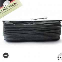 1m x 4mm Paracorde 550 / réfléchissant / gris fonce 