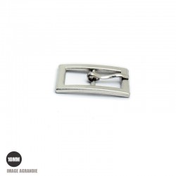 2 x 10mm Boucles de ceintures / Métal / Nickel / Rectangulaire