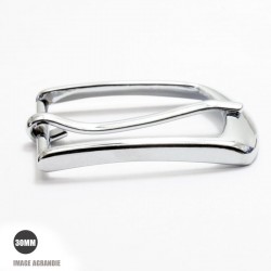 1 x 30mm  Boucle de ceinture / Métal / Chrome 2