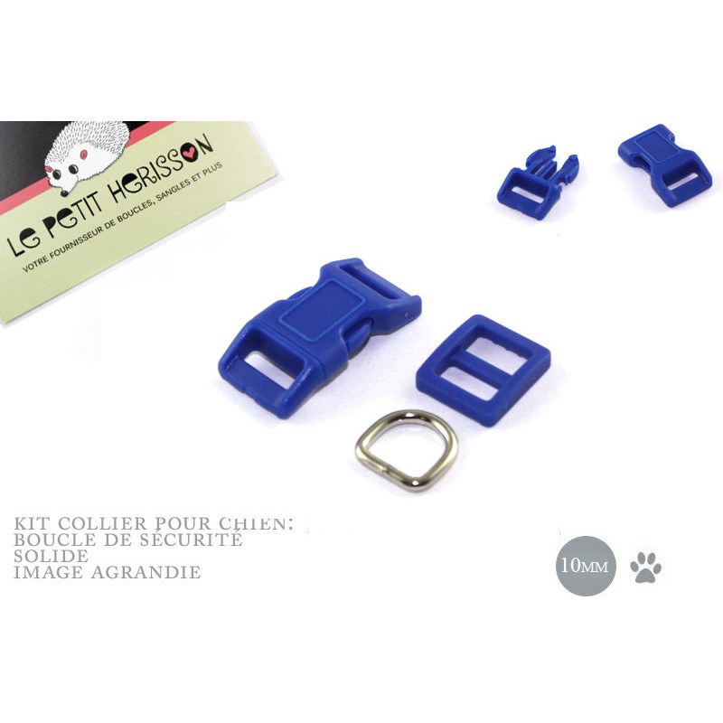 10mm Kit Collier Pour Chien / haute qualité / bleu
