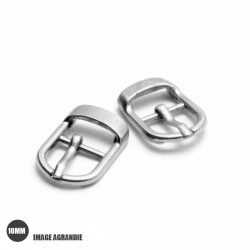 2 x 10mm Boucles pour Chaussures/ Métal / Argente 2