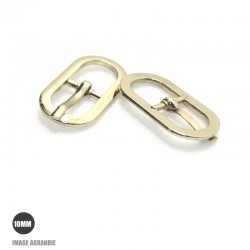 2 x 10mm Boucles de ceintures / Métal / Dore Clair 2