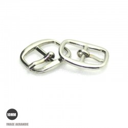 2 x 10mm Boucles de ceintures / Métal / Nickel / Arrondi 2