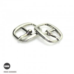 2 x 10mm Boucles de ceintures / Métal / Nickel / Arrondi