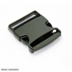 1 x 50mm Boucle Attache Rapide / Fermoir Clip / Plastique / Noir / Rigide / Plat 2