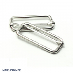 2 x Boucles Coulissantes / Boucles Réglables / Acier / Nickel 2