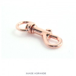 1 x 10mm Mousqueton Pivotant / Metal / Animaux / Rose / Longueur 46mm 2