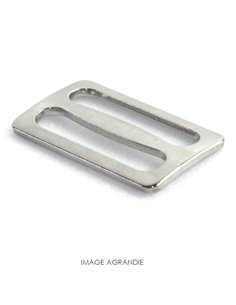 2 x Boucles Coulisse / Passants Doubles / Inox / Style1  2