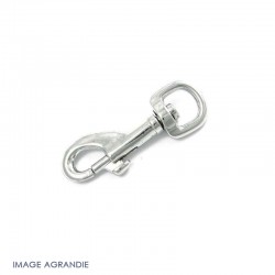 1 x 13mm Mousqueton Pivotant / Metal / Animaux / Chrome / Longeur 61mm
