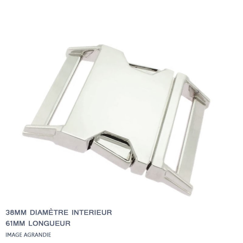 1 x  Boucle Attache Rapide / Fermoir Clip / Metal / Chrome