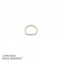 2 x  Anneaux demi lunes / Inox / Soudé / Argente 2