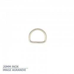 2 x  Anneaux demi lunes / Inox / Soudé / Argente 2