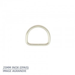 2 x  Anneaux demi lunes / Inox / Soudé / Argente 2