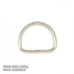 2 x  Anneaux demi lunes / Inox / Soudé / Argente 2