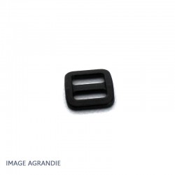 2 x Boucles Coulisse / Passants Doubles / Plastique / Noir 2