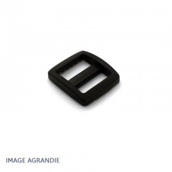 2 x Boucles Coulisse / Passants Doubles / Plastique / Noir 2