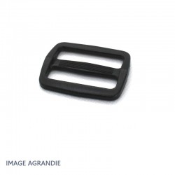 2 x Boucles Coulisse / Passants Doubles / Plastique / Noir 2