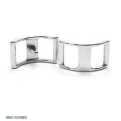 2 x 20mm Boucles Bateau / Conway /Zinc / Chrome