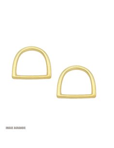 Anneaux demi lunes / Laiton Massif / Moulé 2