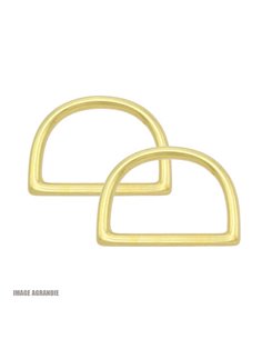 Anneaux demi lunes / Laiton Massif / Moulé 2