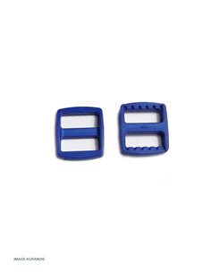 2 x 20mm Boucles Coulisse / Bleu Clair /  Plastique / Destockage