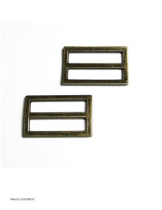 Boucles Coulisse Passants Doubles Bronze Antique