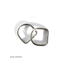 Anneaux demi lunes Carré Inox Soudé (AISI 304) 2