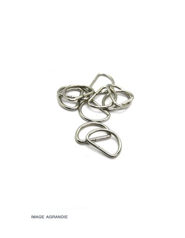 10 x 20mm Anneaux demi lunes Acier  Pas Soudé Leger - destockage