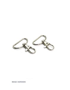 30mm Mousquetons Pivotants Leger Argente Longeur 43mm - Destockage